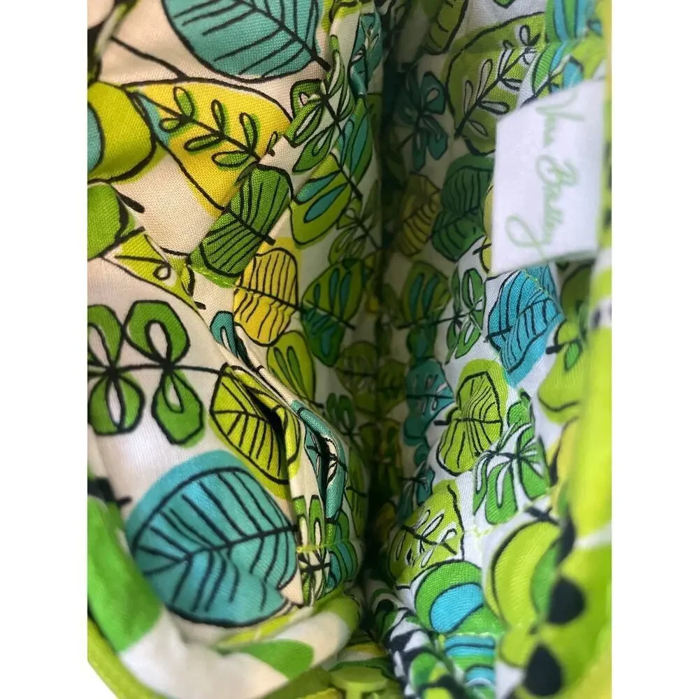 VERA BRADLEY MINI HIPSTER CROSSBODY BAG FLORAL LIME GREEN BOHO QUILTED VERSATILE